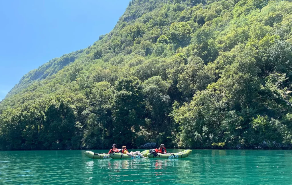 Sortie en packraft pour aller voir le coucher du soleil