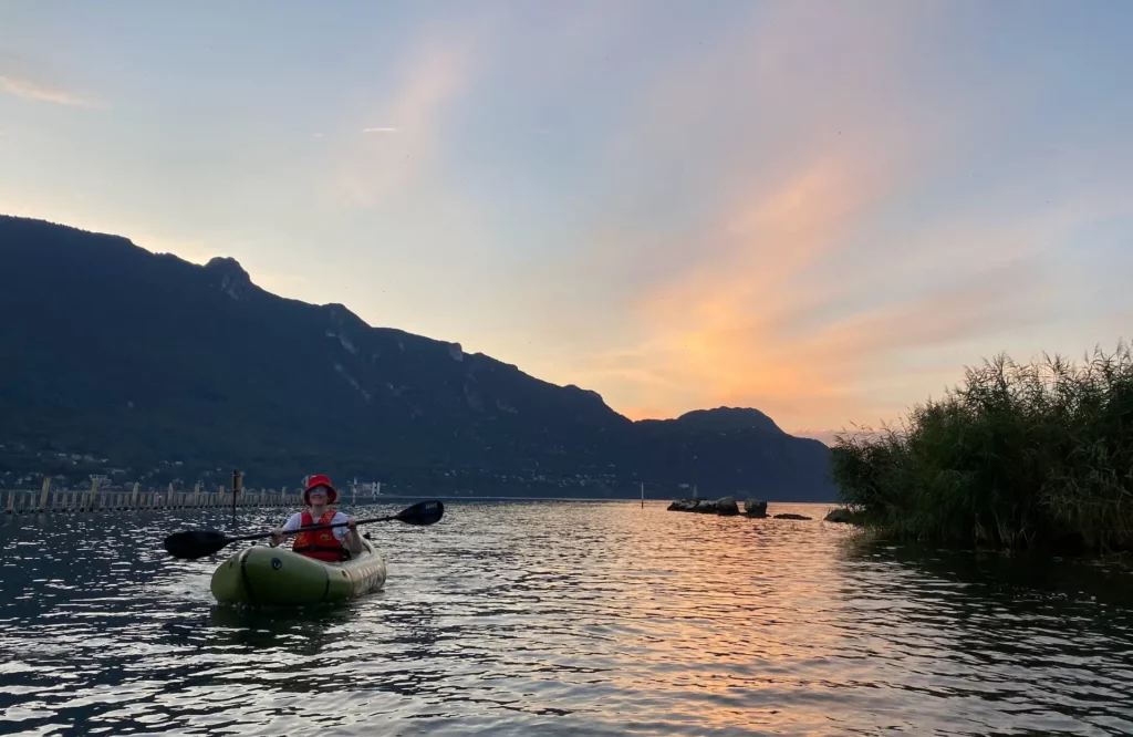 Sortie en packraft pour aller voir le coucher du soleil