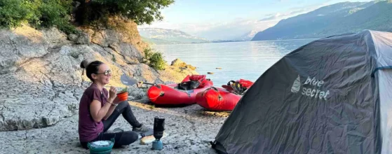 séjour en packraft en autonomie, autour du lac du Bourget